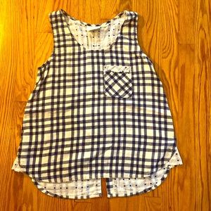 Maeve from Anthropologie blue plaid tank size small